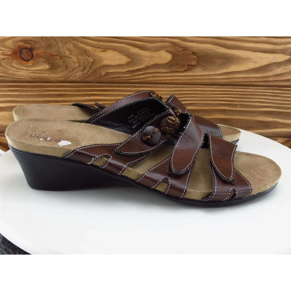 Nicole Size 11 Sandal Slide Brown Synthetic Women M Andes‎